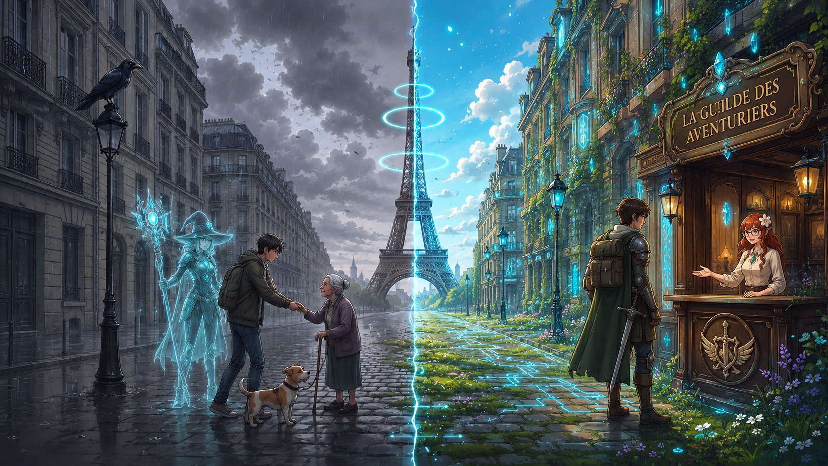 Paris et son pendant fantastique dans le visuel de La Guilde